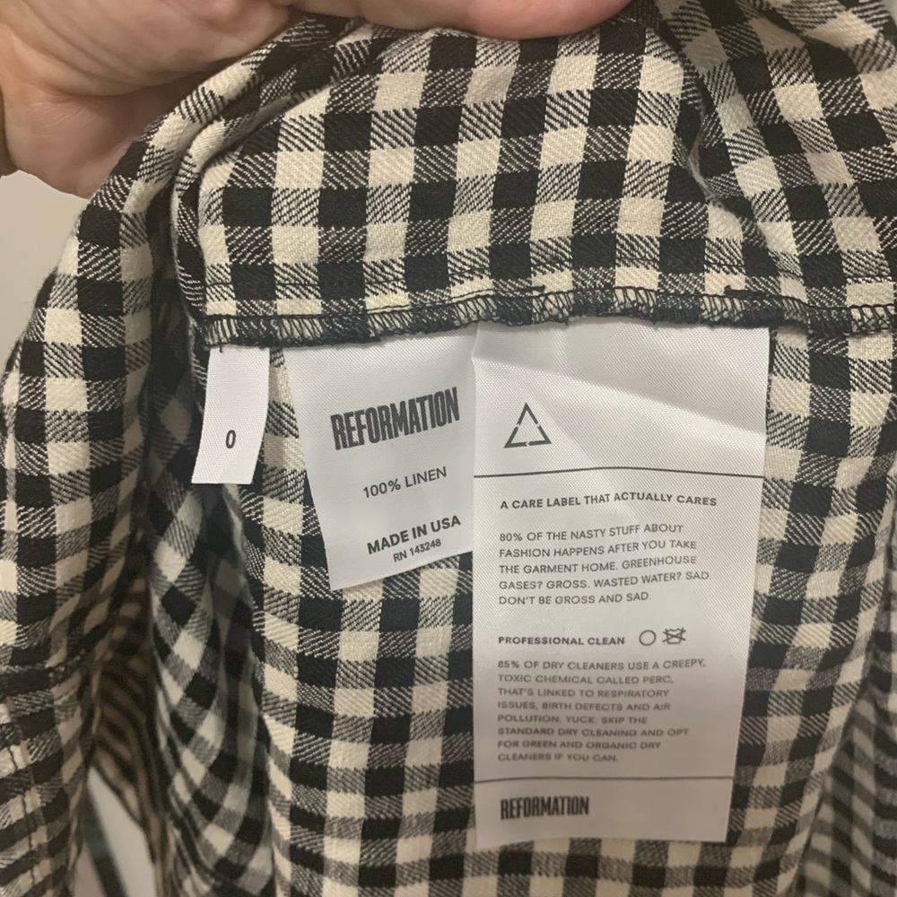 Reformation Linen Apron style dress - Picture 8 of 8